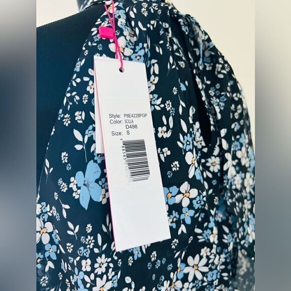 PARKER NWT Cold Shoulder Floral Print Shift Dress style p8e4228pgp Size Small - Picture 6 of 12